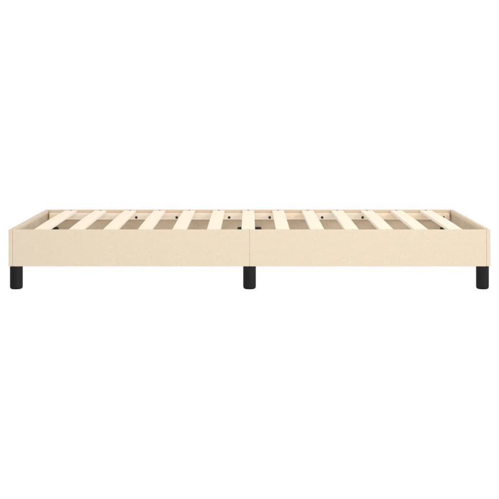 Boxspringbettgestell Creme 90x200 cm Stoff
