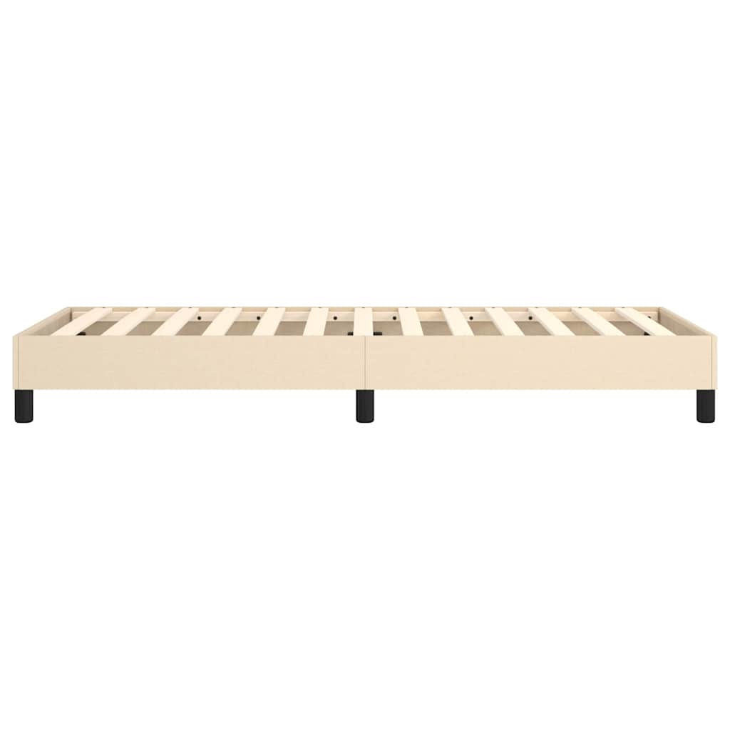 Boxspringbettgestell Creme 90x200 cm Stoff