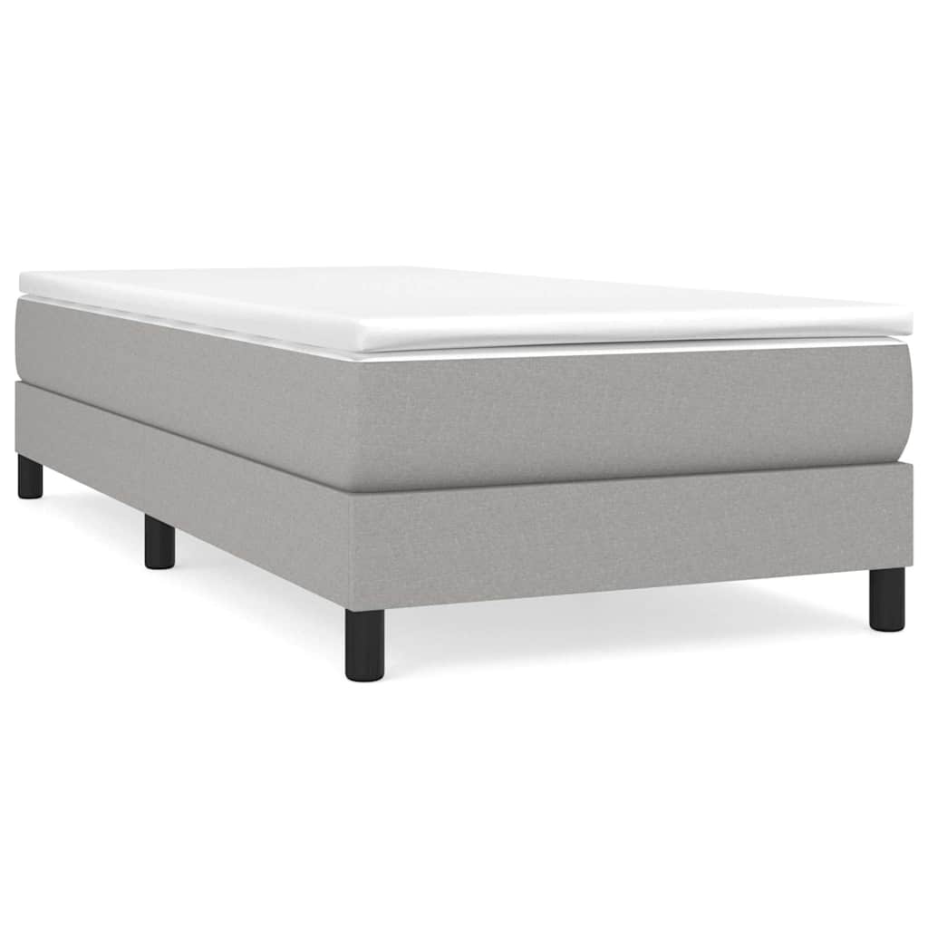Boxspringbettgestell Hellgrau 100x200 cm Stoff