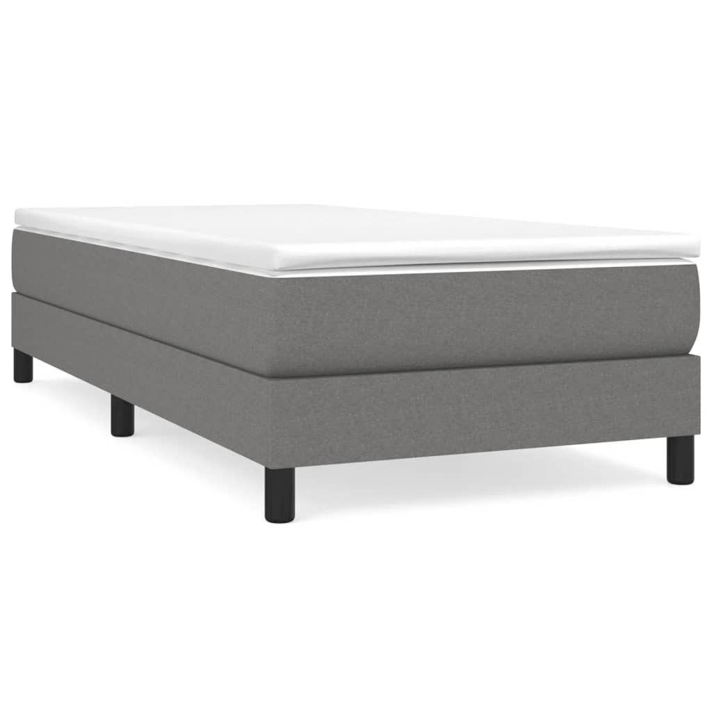 Boxspringbettgestell Dunkelgrau 100x200 cm Stoff