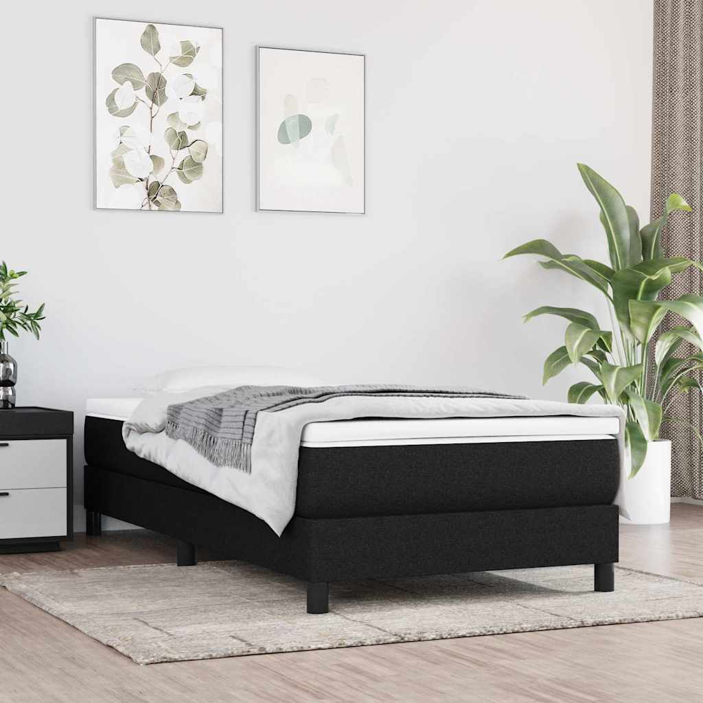Boxspringbettgestell Schwarz 100x200 cm Stoff