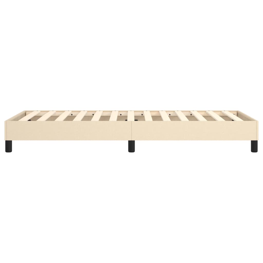 Boxspringbettgestell Creme 100x200 cm Stoff