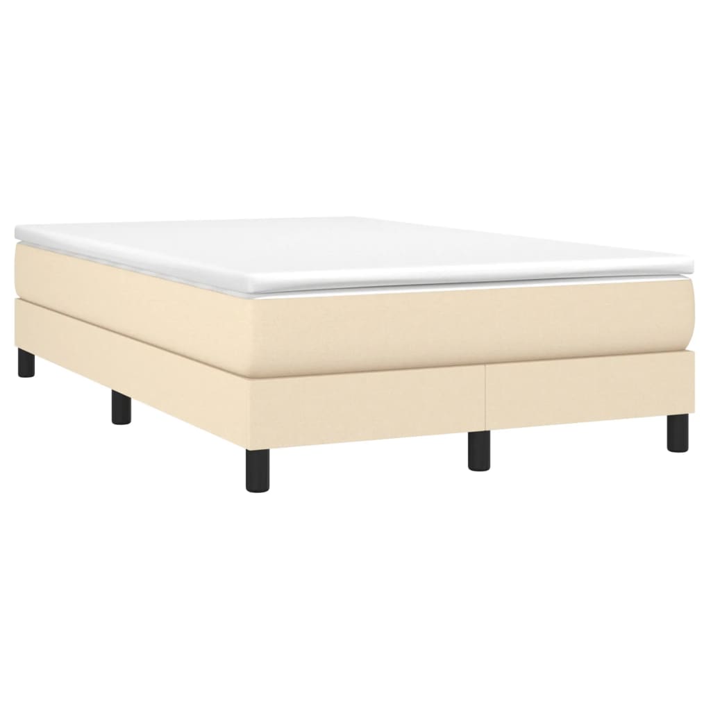 Boxspringbettgestell Creme 120x200 cm Stoff