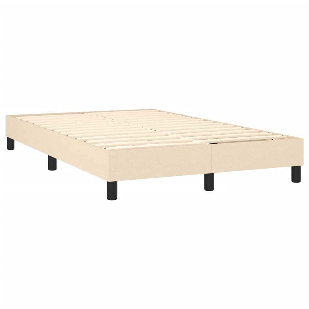 Boxspringbettgestell Creme 120x200 cm Stoff