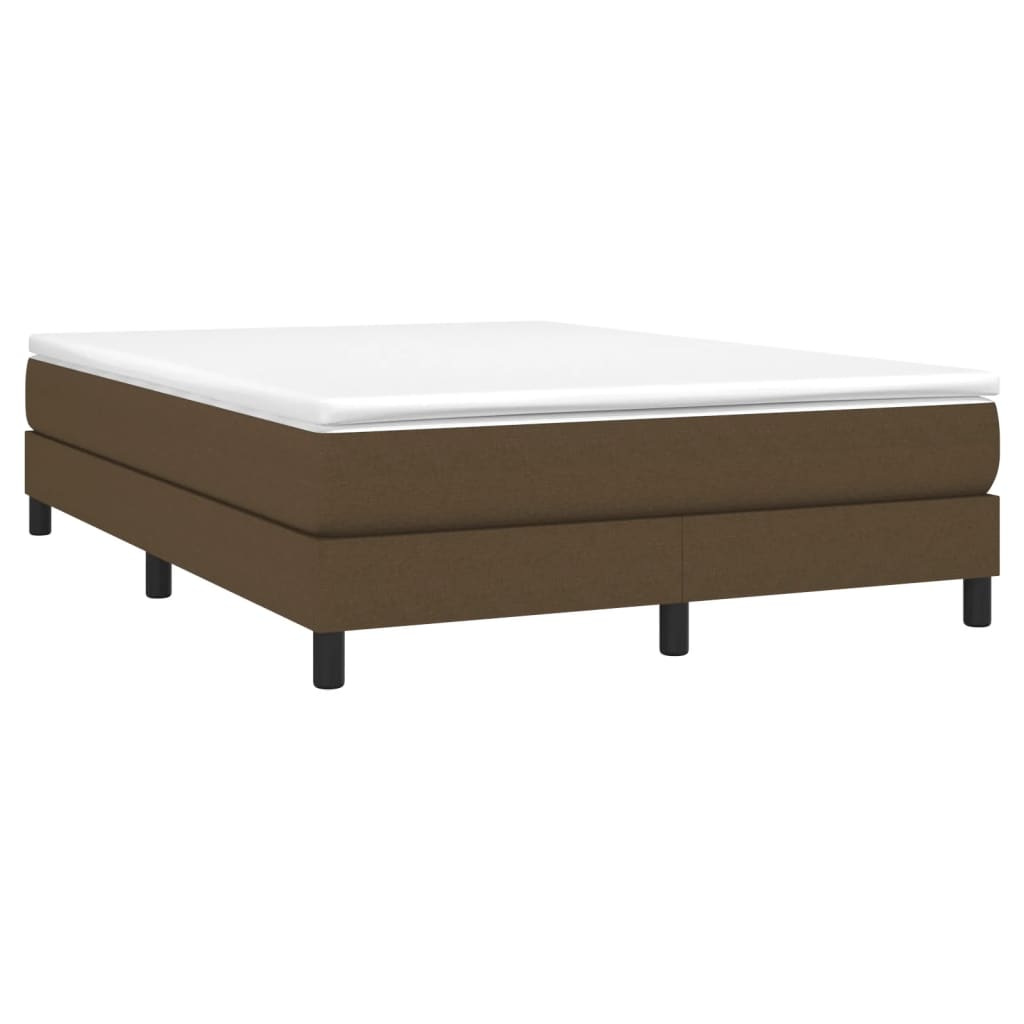 Boxspringbettgestell Dunkelbraun 140x190 cm Stoff