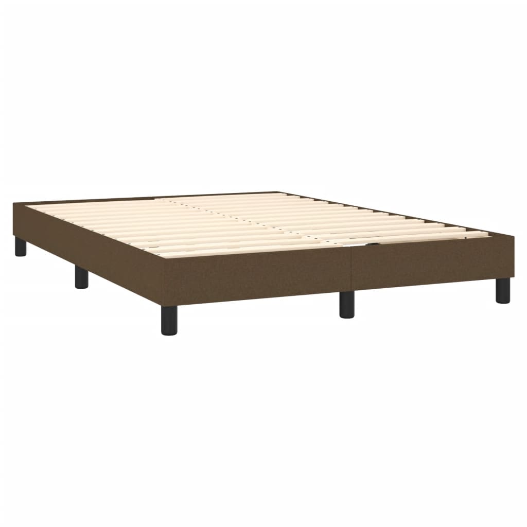 Boxspringbettgestell Dunkelbraun 140x190 cm Stoff