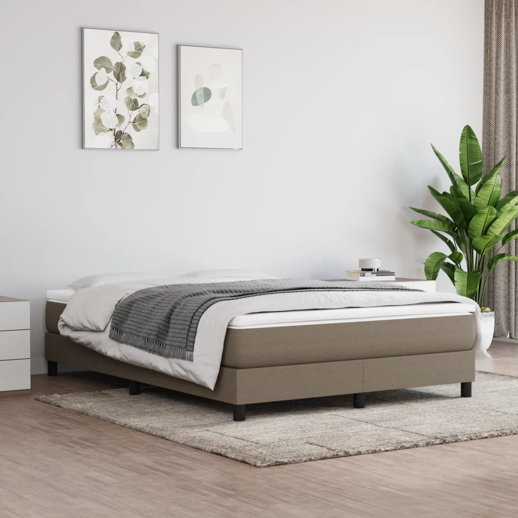 Boxspringbettgestell Taupe 140x190 cm Stoff