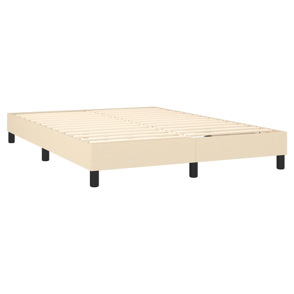 Boxspringbettgestell Creme 140x190 cm Stoff