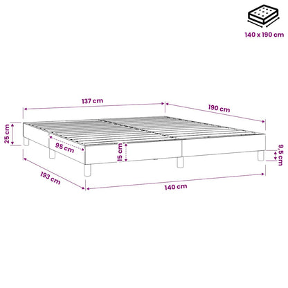 Boxspringbettgestell Blau 140x190 cm Stoff