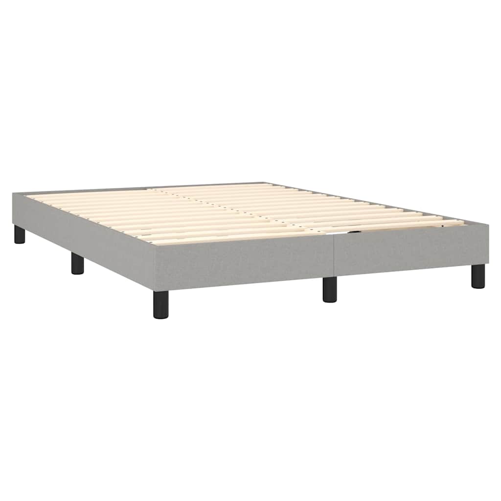 Boxspringbettgestell Hellgrau 140x200 cm Stoff