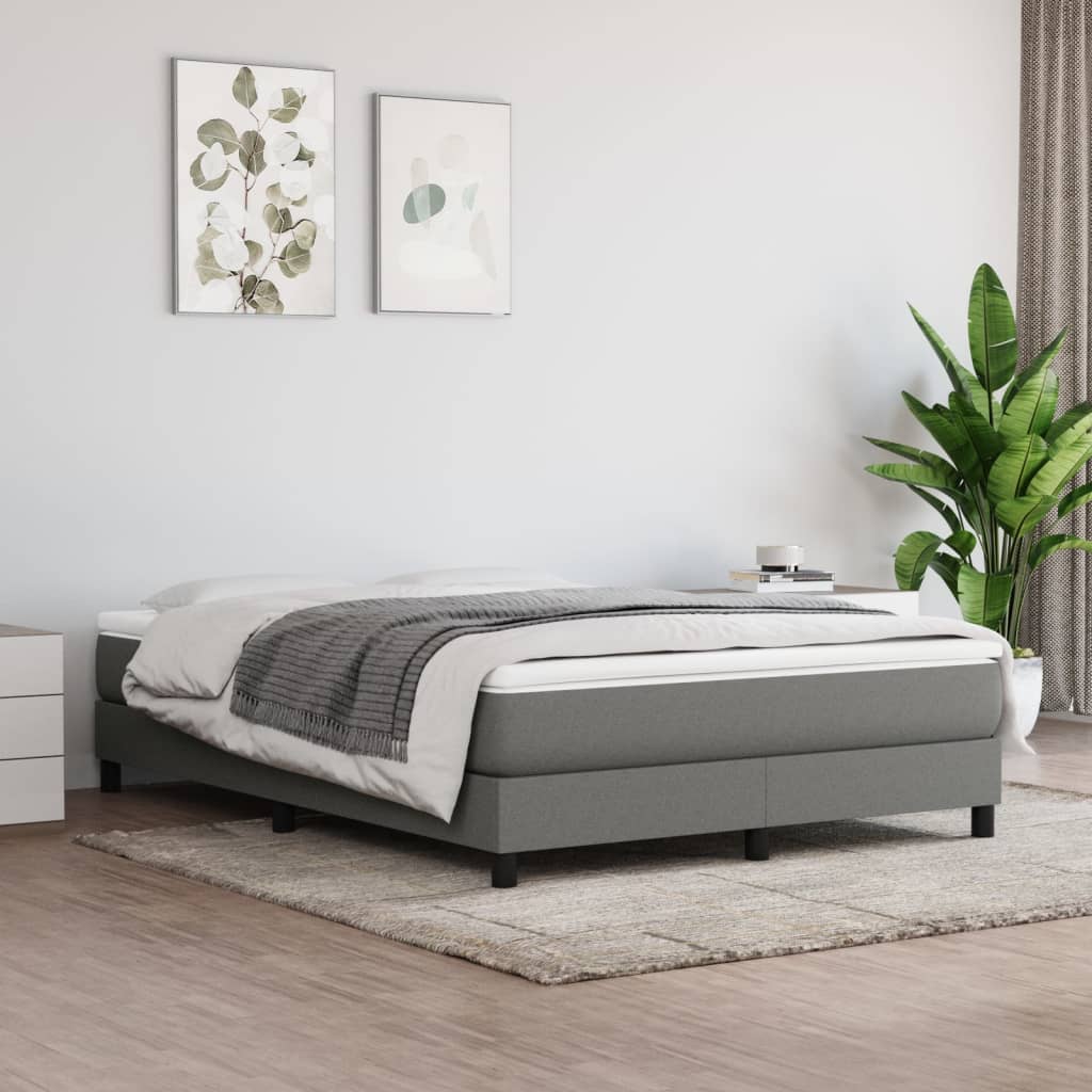 Boxspringbettgestell Dunkelgrau 140x200 cm Stoff