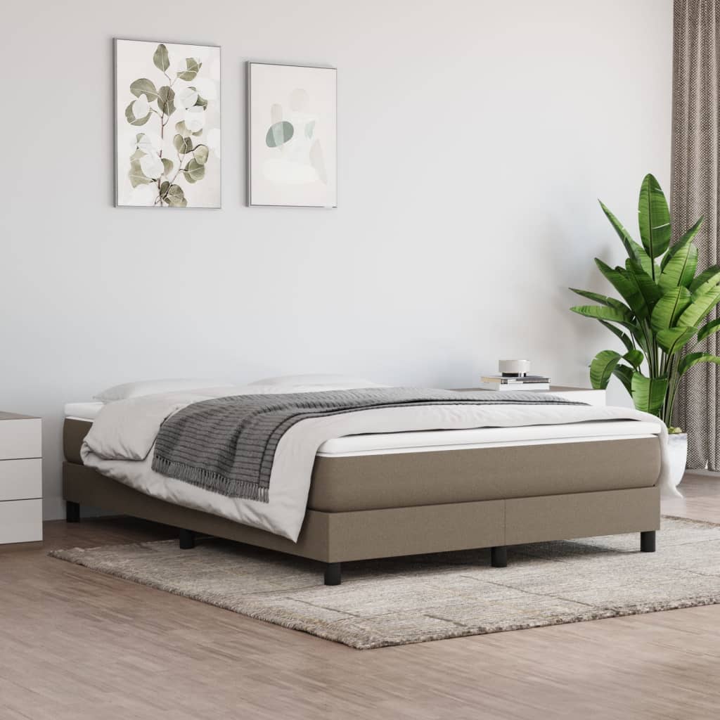 Boxspringbettgestell Taupe 140x200 cm Stoff