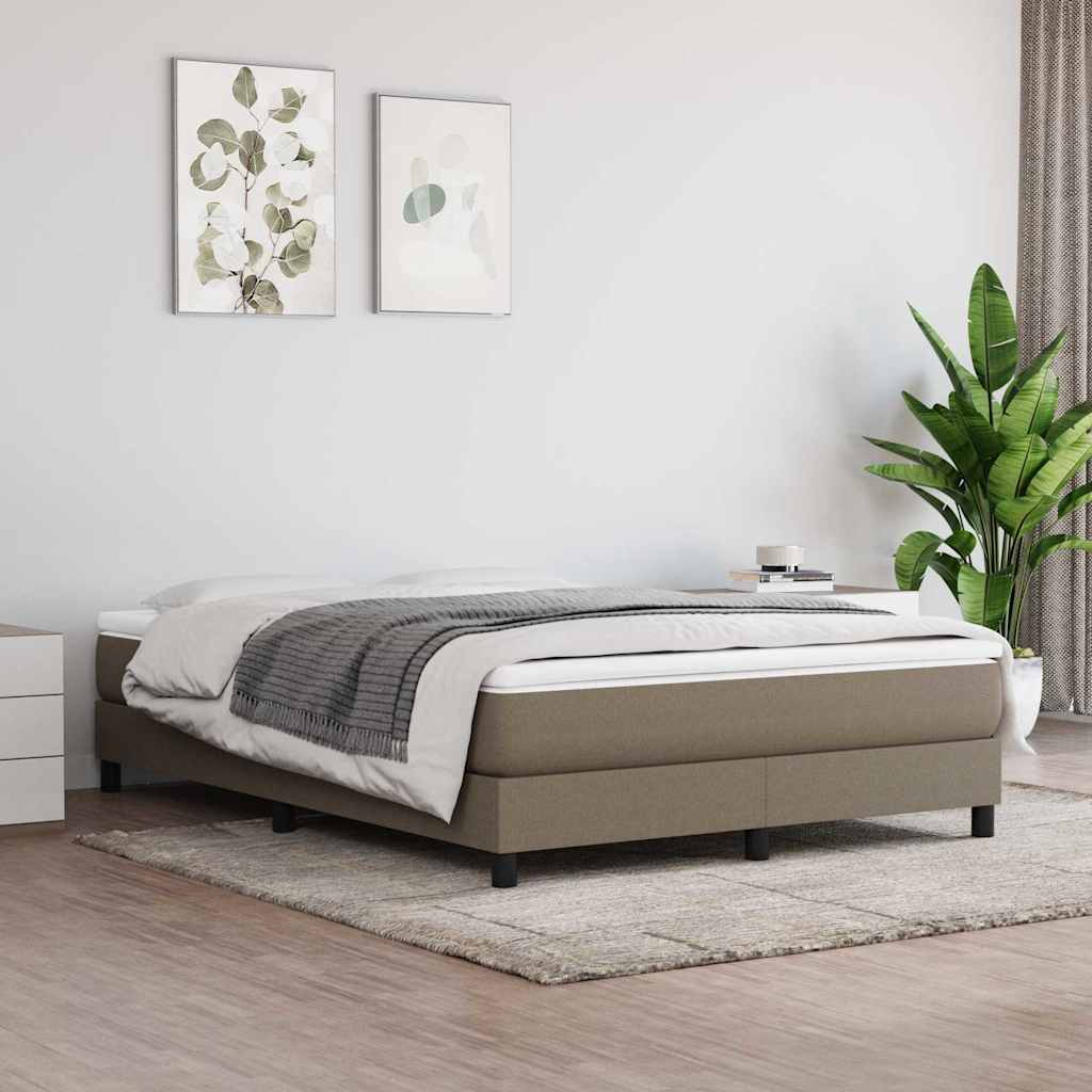 Boxspringbettgestell Taupe 140x200 cm Stoff