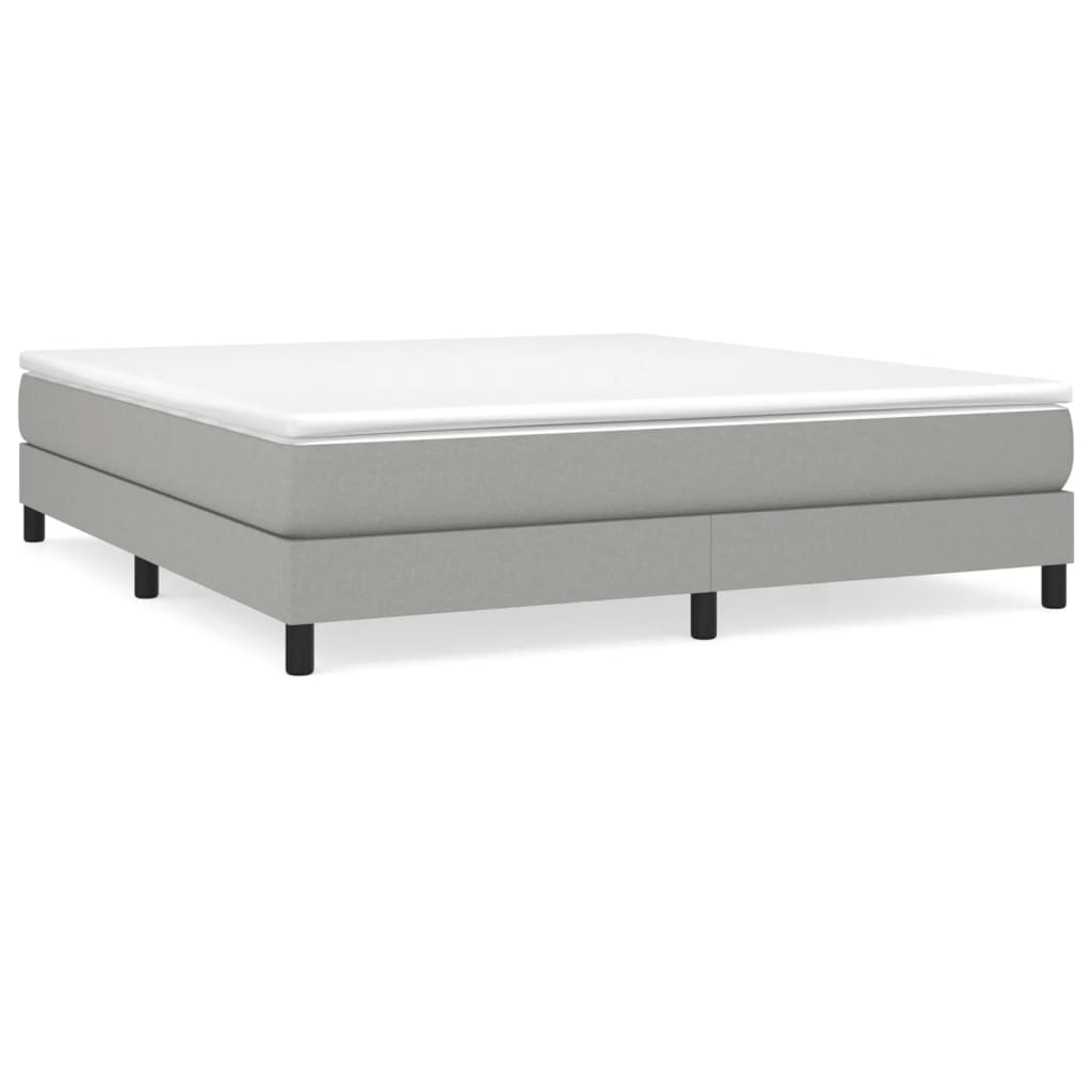 Boxspringbettgestell Hellgrau 160x200 cm Stoff