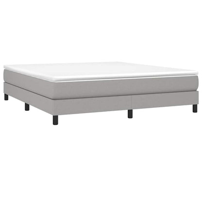 Boxspringbettgestell Hellgrau 160x200 cm Stoff
