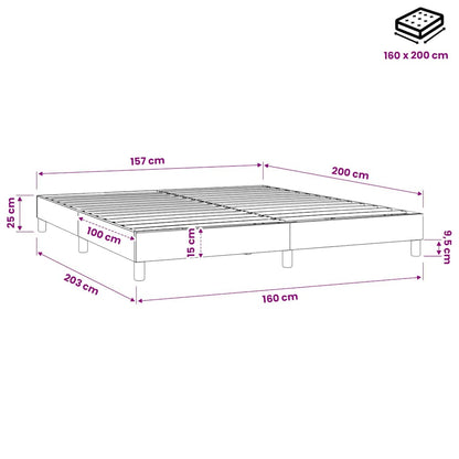 Boxspringbettgestell Schwarz 160x200 cm Stoff