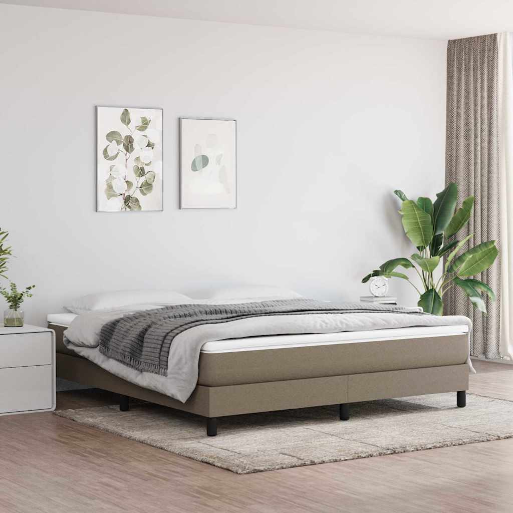 Boxspringbettgestell Taupe 160x200 cm Stoff
