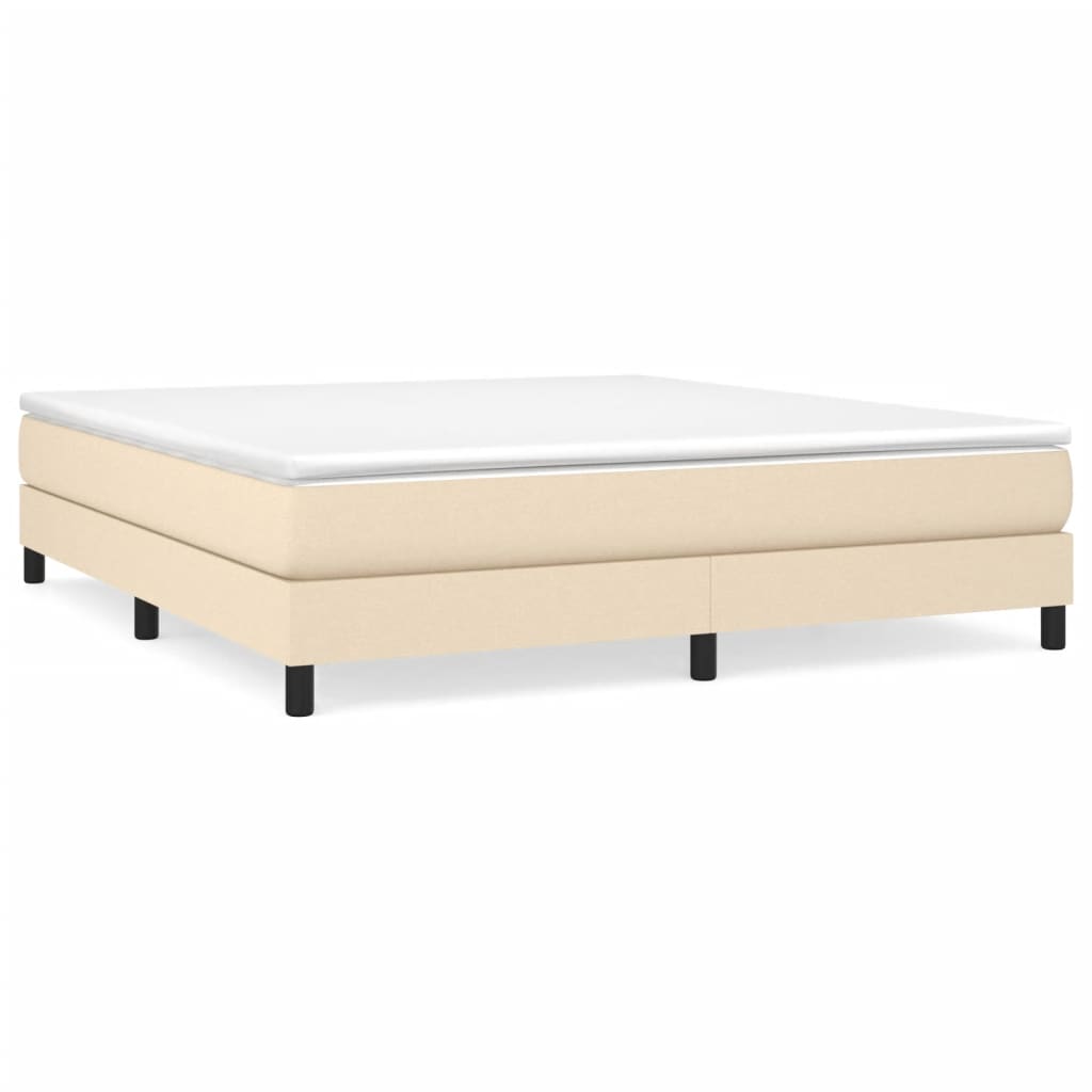 Boxspringbettgestell Creme 160x200 cm Stoff