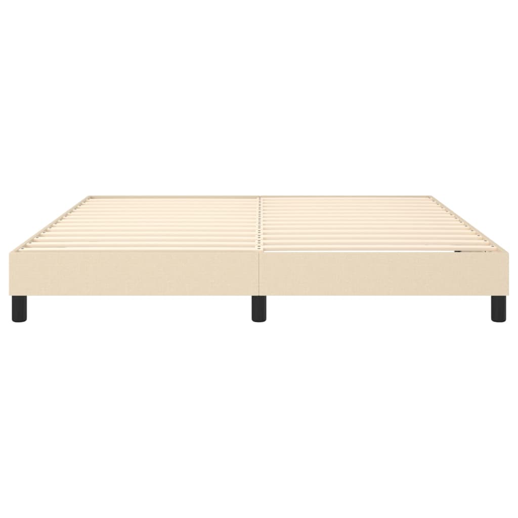Boxspringbettgestell Creme 160x200 cm Stoff