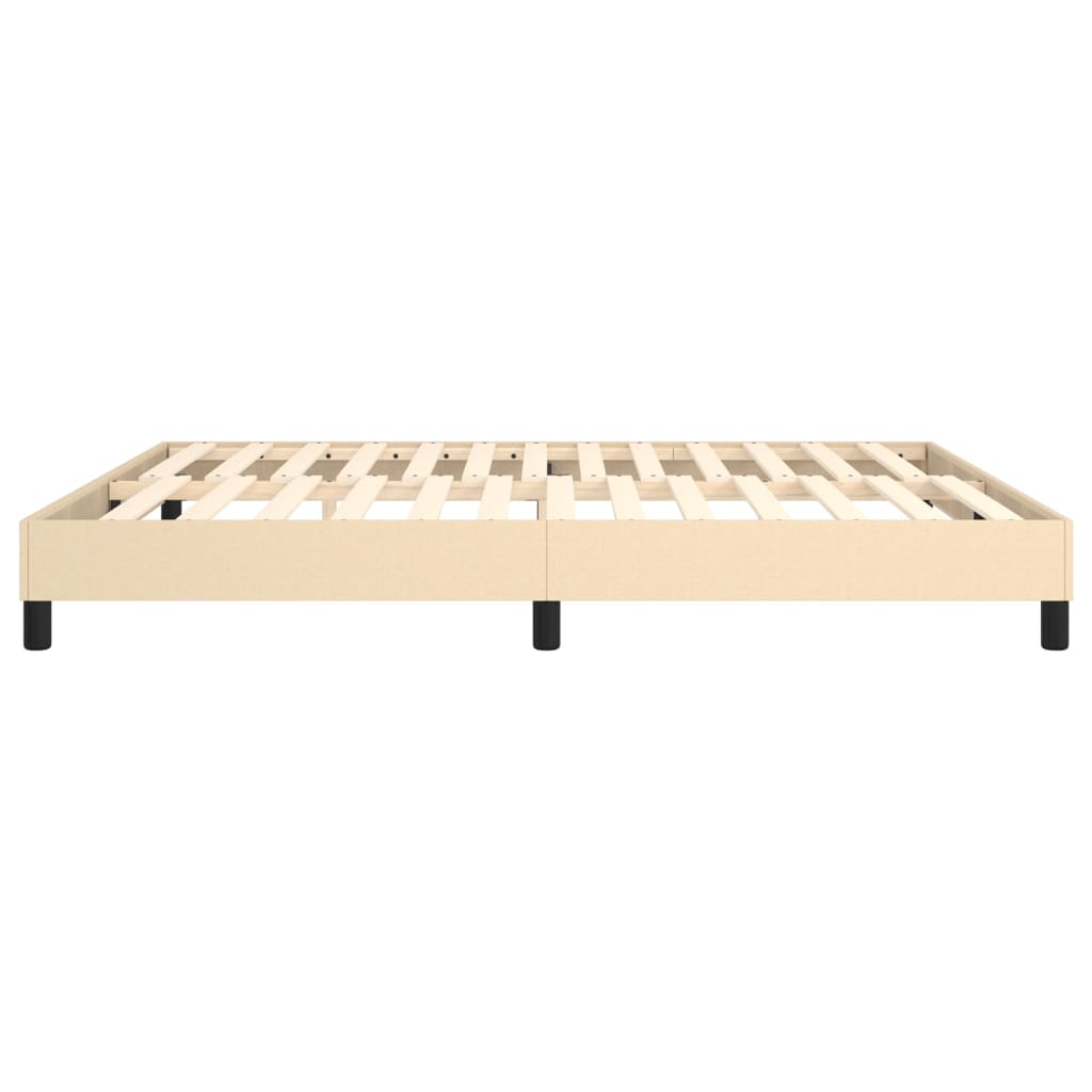 Boxspringbettgestell Creme 160x200 cm Stoff