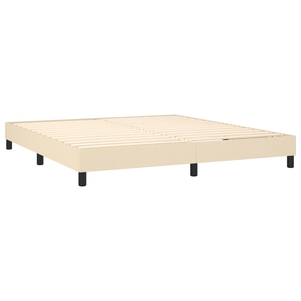 Boxspringbettgestell Creme 180x200 cm Stoff