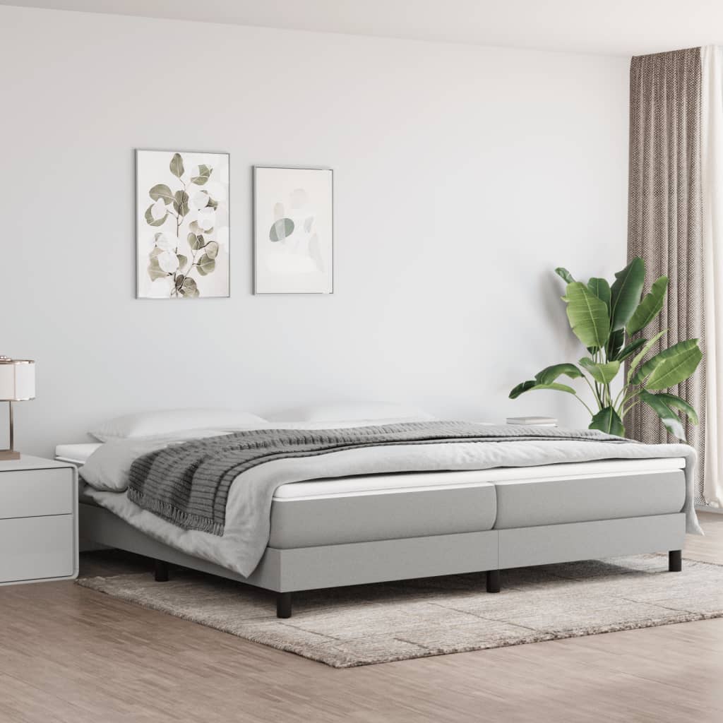Boxspringbettgestell Hellgrau 200x200 cm Stoff