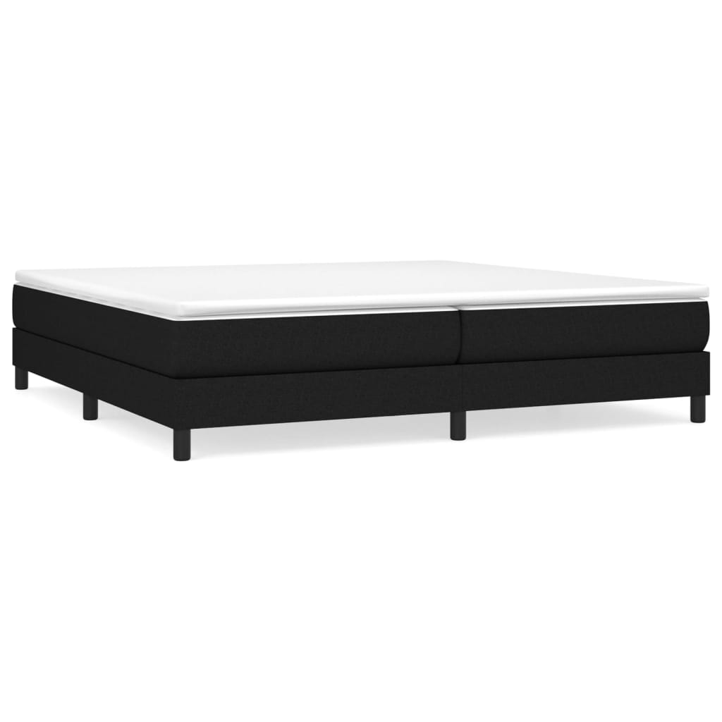 Cadre de lit sans matelas tissu noir 200x200 cm