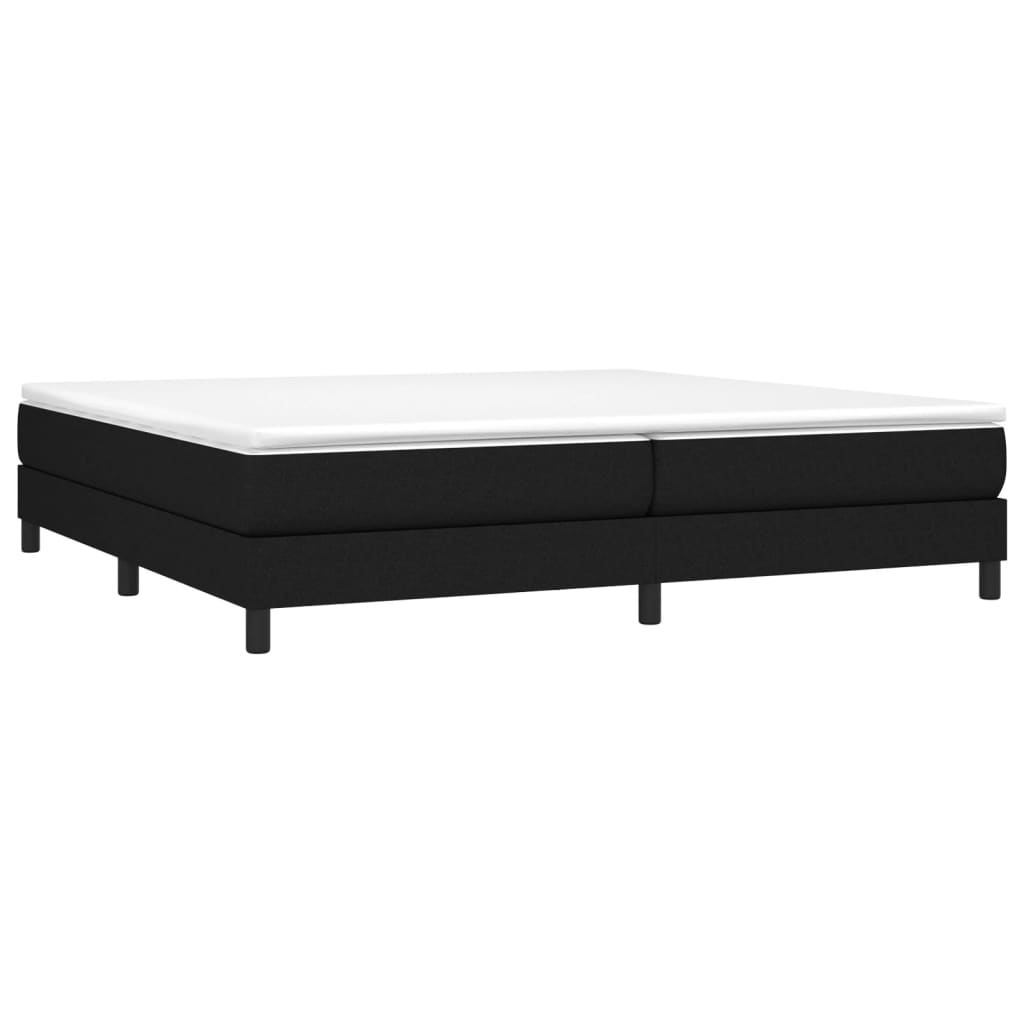 Cadre de lit sans matelas tissu noir 200x200 cm