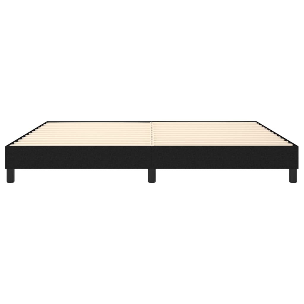 Cadre de lit sans matelas tissu noir 200x200 cm