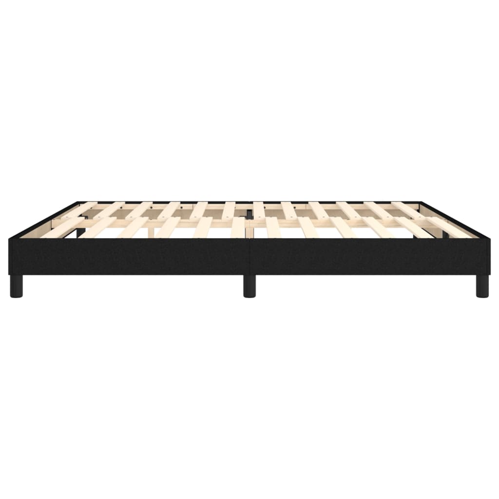 Cadre de lit sans matelas tissu noir 200x200 cm