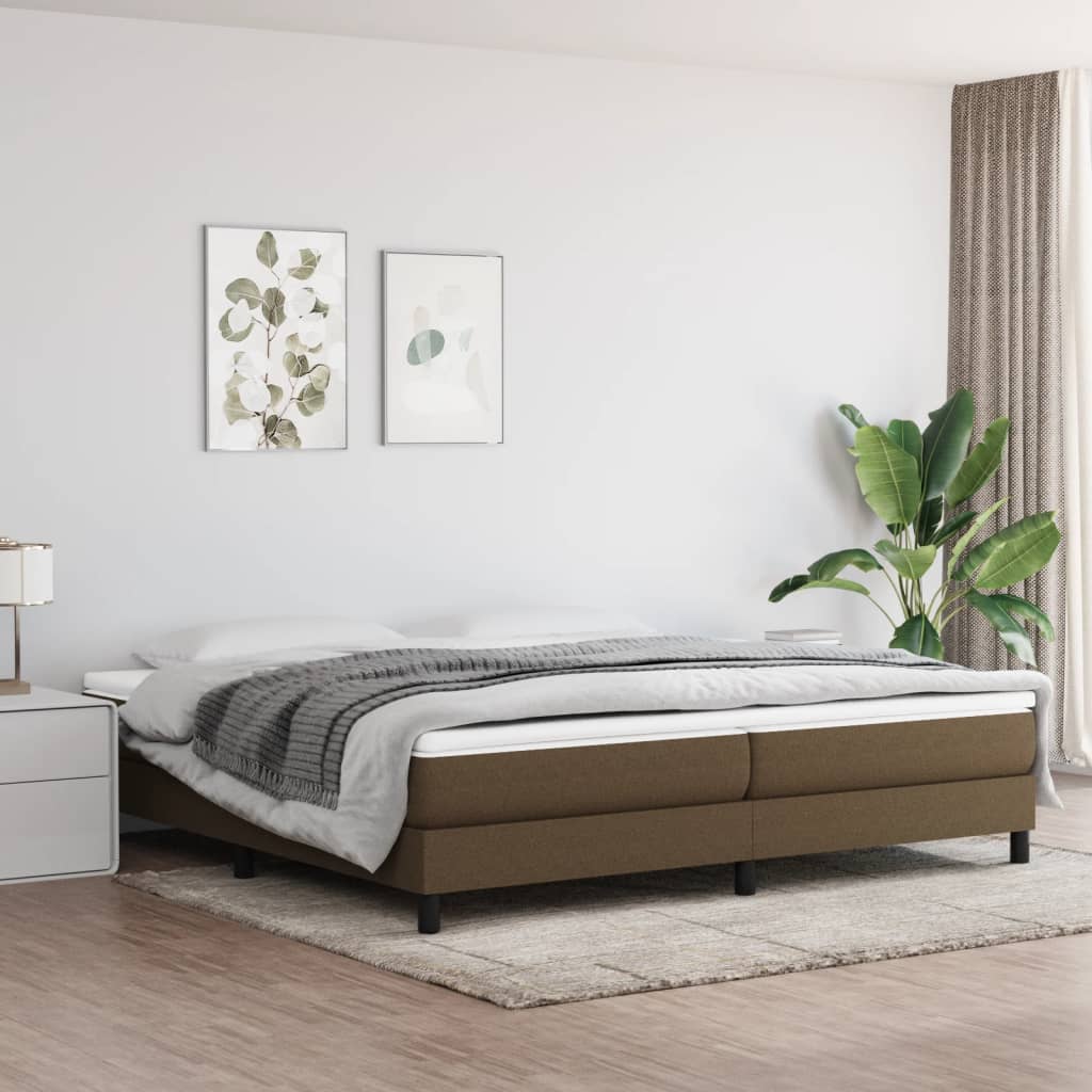 Boxspringbettgestell Dunkelbraun 200x200 cm Stoff
