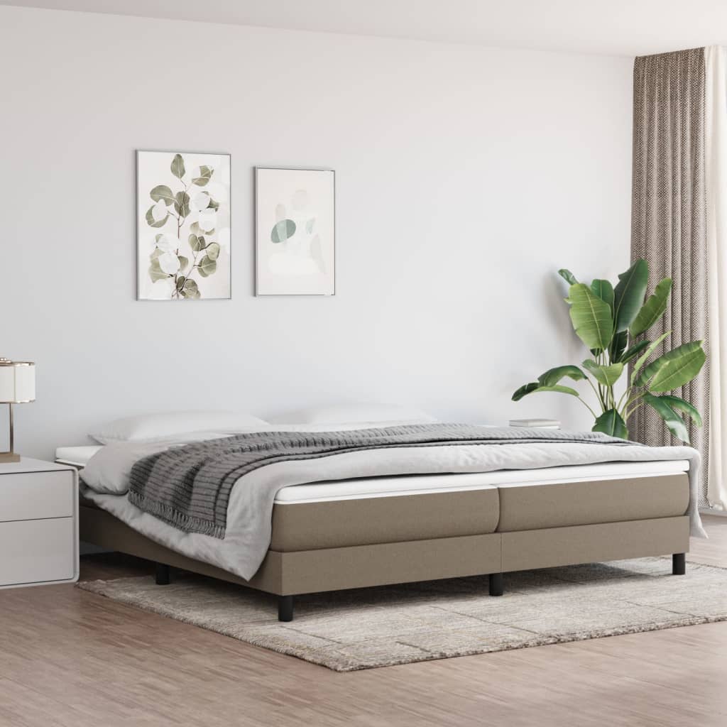 Boxspringbettgestell Taupe 200x200 cm Stoff