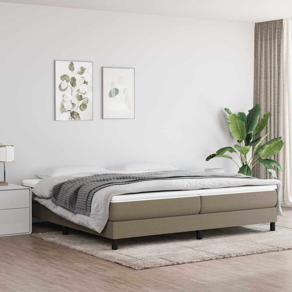 Boxspringbettgestell Taupe 200x200 cm Stoff