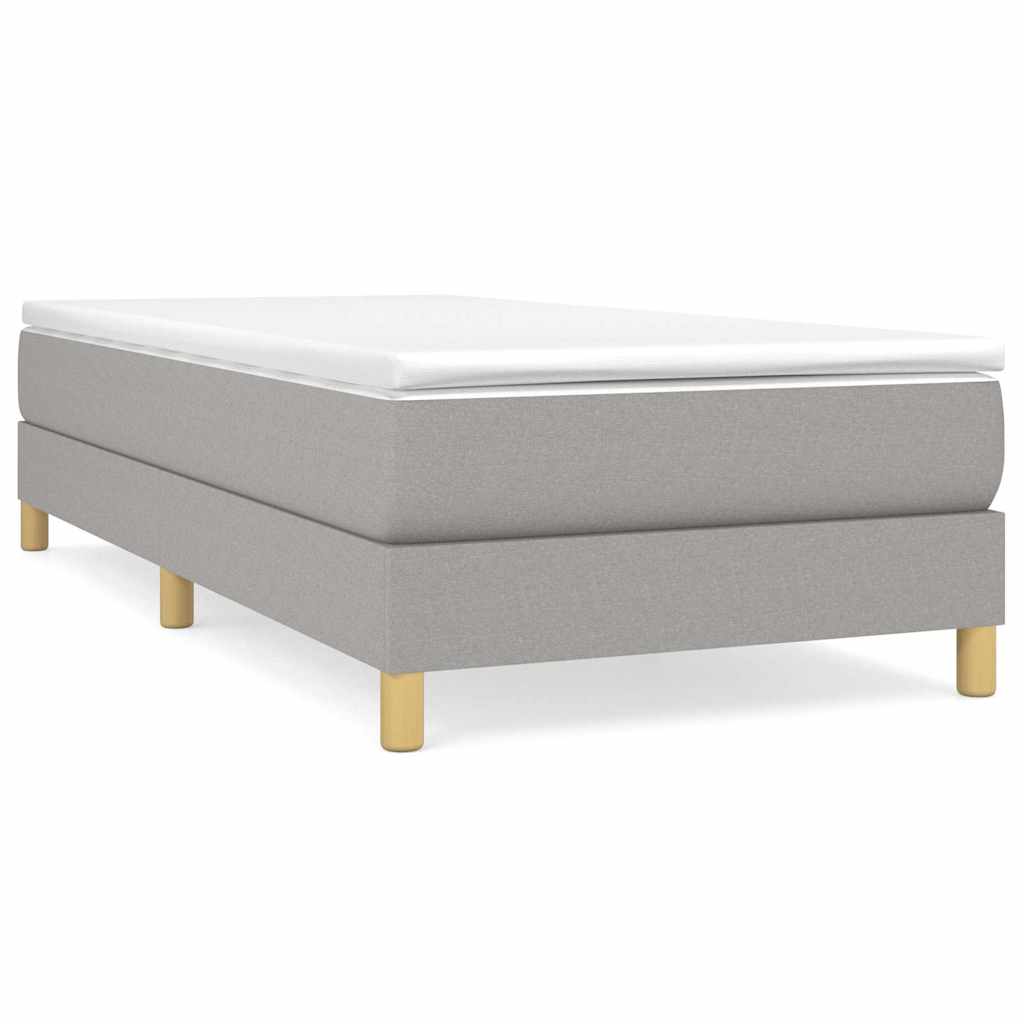 Boxspringbettgestell Hellgrau 80x200 cm Stoff