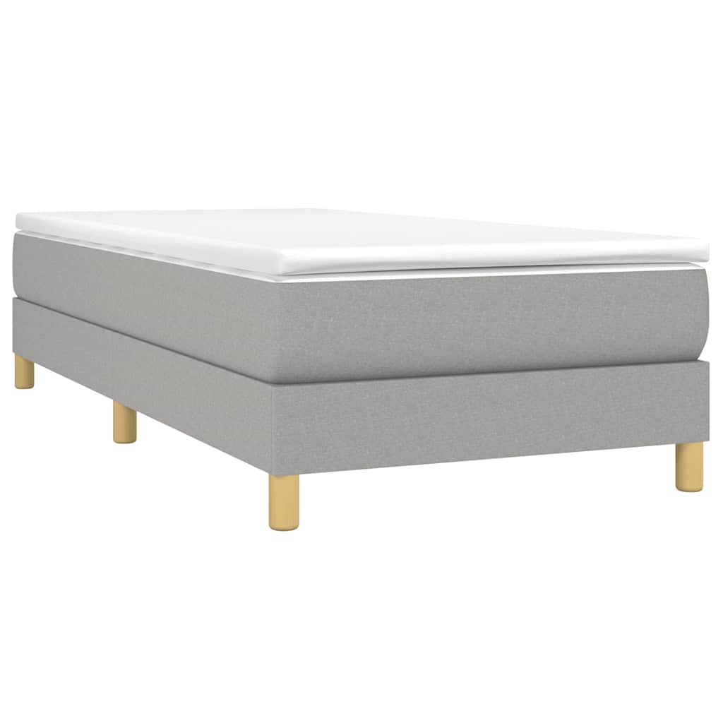 Boxspringbettgestell Hellgrau 80x200 cm Stoff