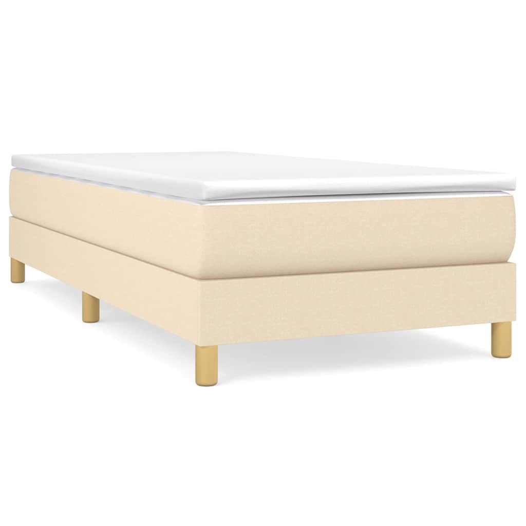 Boxspringbettgestell Creme 80x200 cm Stoff
