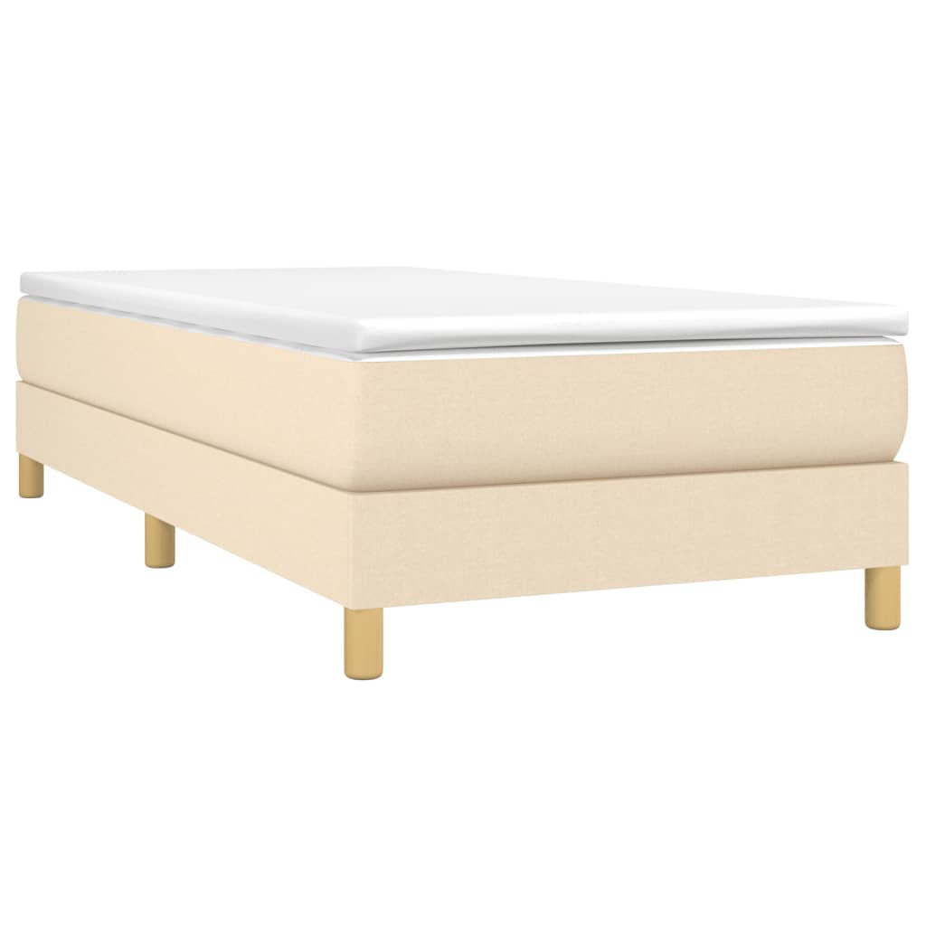 Boxspringbettgestell Creme 80x200 cm Stoff