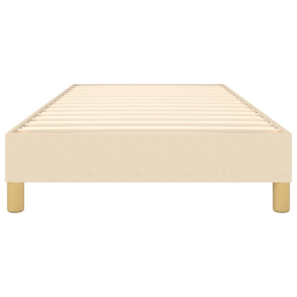 Boxspringbettgestell Creme 90x190 cm Stoff