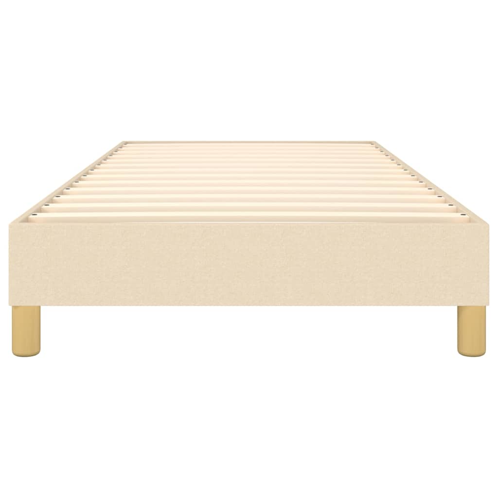 Boxspringbettgestell Creme 90x190 cm Stoff