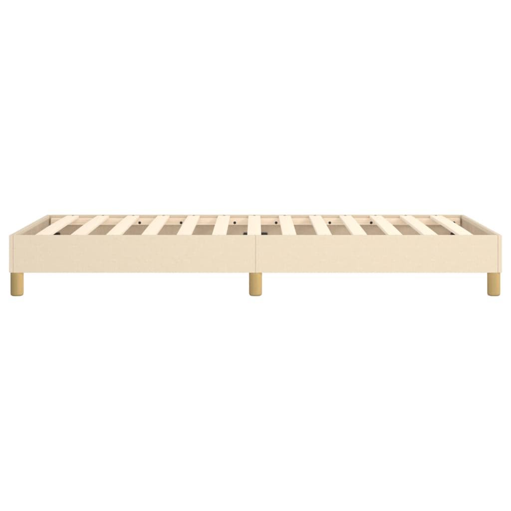 Boxspringbettgestell Creme 90x190 cm Stoff
