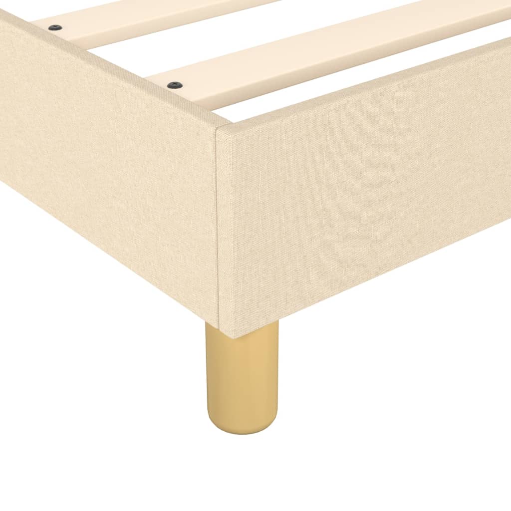 Boxspringbettgestell Creme 90x190 cm Stoff