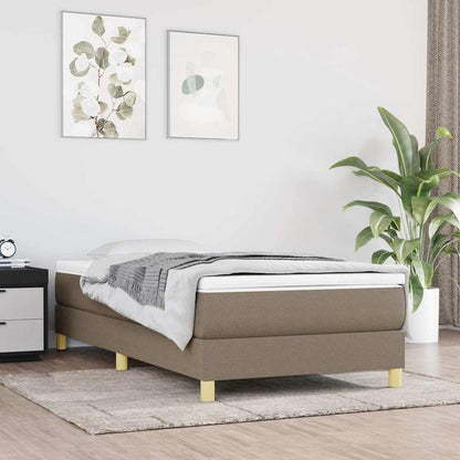 Boxspringbettgestell Taupe 90x200 cm Stoff