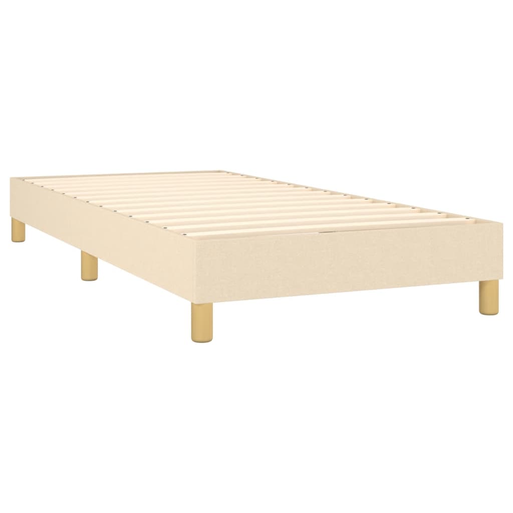 Boxspringbettgestell Creme 90x200 cm Stoff