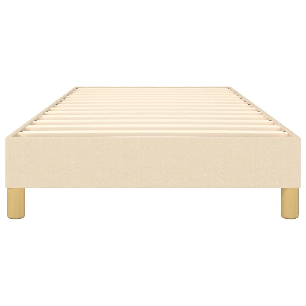 Boxspringbettgestell Creme 90x200 cm Stoff