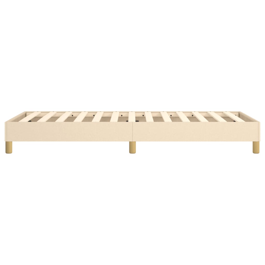 Boxspringbettgestell Creme 90x200 cm Stoff