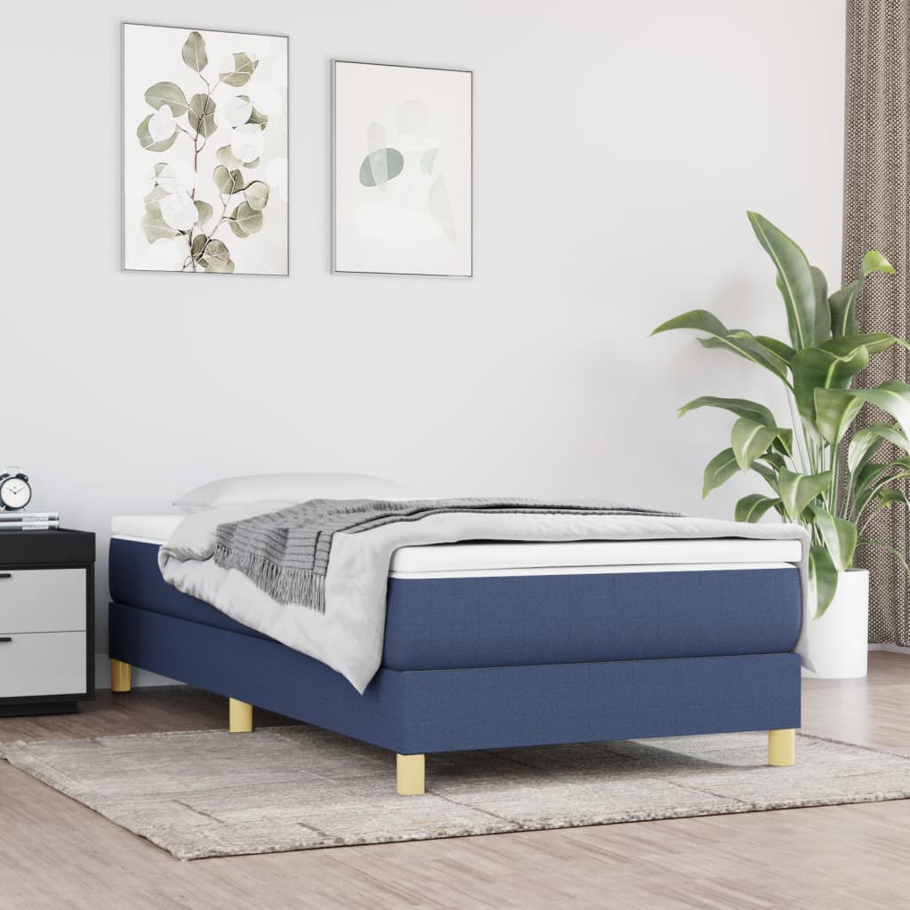 Boxspringbettgestell Blau 90x200 cm Stoff