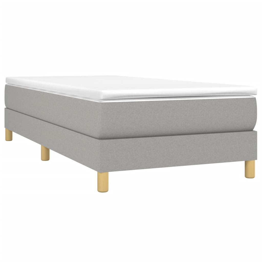 Boxspringbettgestell Hellgrau 100x200 cm Stoff