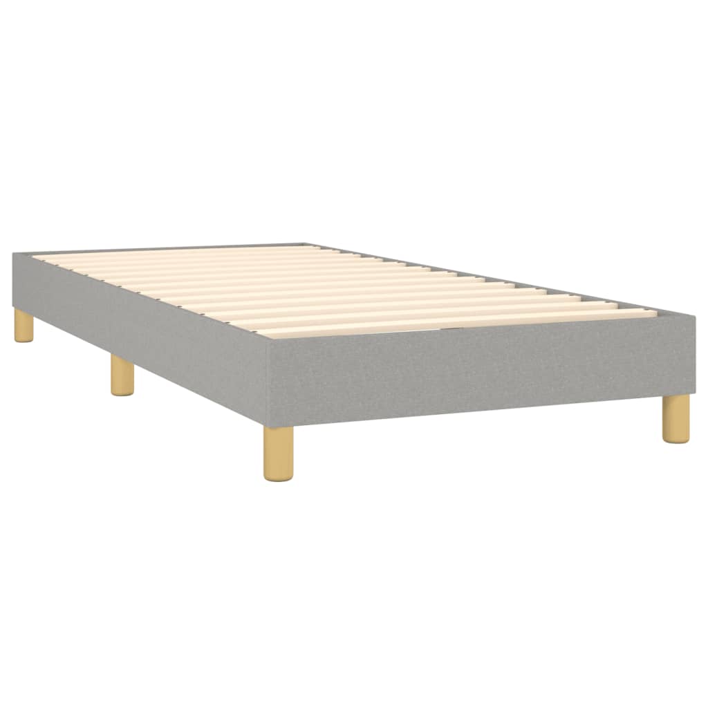 Boxspringbettgestell Hellgrau 100x200 cm Stoff