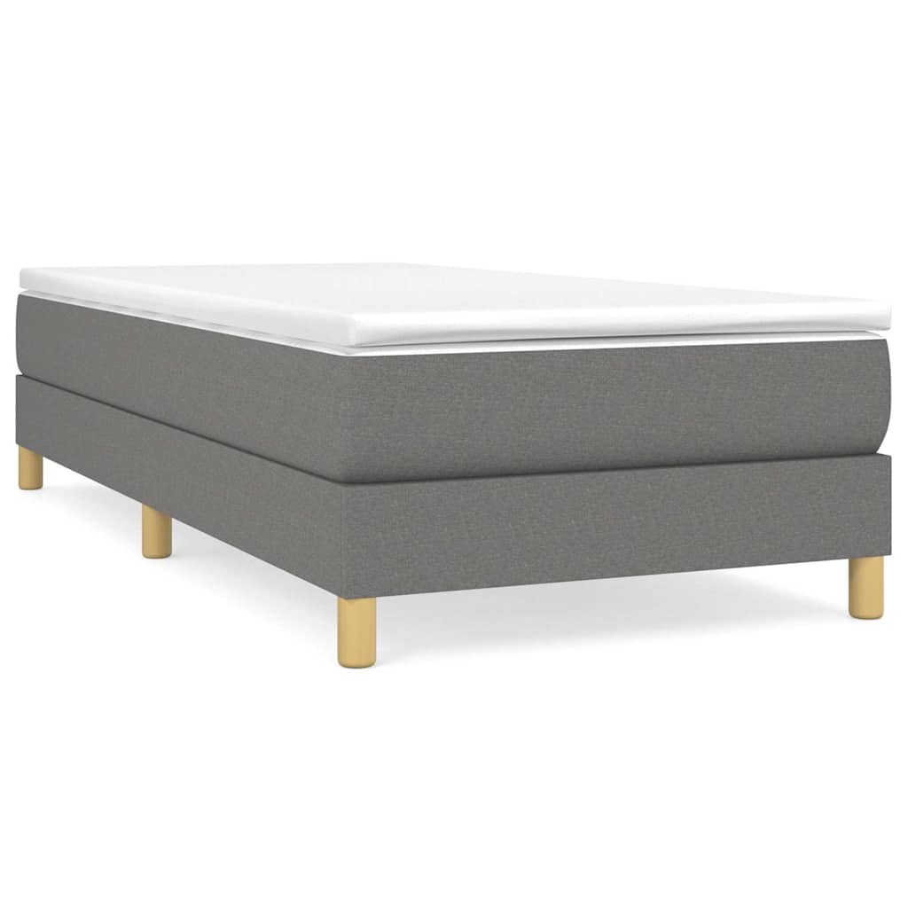 Boxspringbettgestell Dunkelgrau 100x200 cm Stoff