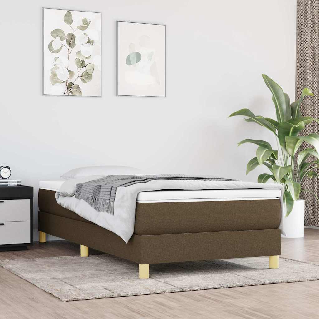 Boxspringbettgestell Dunkelbraun 100x200 cm Stoff